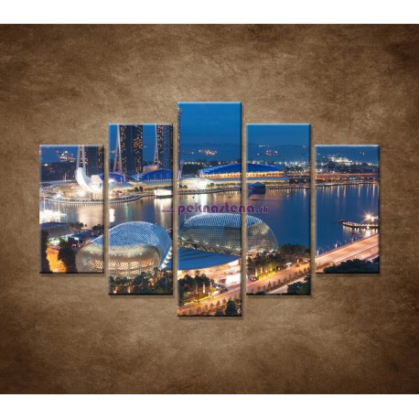 Obrazy na stenu - Singapur - 5dielny 150x100cm