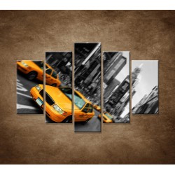 Obrazy na stenu - Taxi v New Yorku - 5dielny 150x100cm