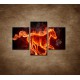 Obrazy na stenu - Horiaci kôň - 3dielny 90x60cm