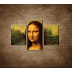 Obrazy na stenu - Mona Lisa - 3dielny 90x60cm