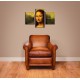 Obrazy na stenu - Mona Lisa - 3dielny 90x60cm