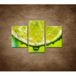 Obrazy na stenu - Plátok citróna - 3dielny 90x60cm
