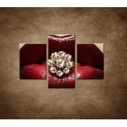 Obrazy na stenu - Diamant v ústach - 3dielny 90x60cm