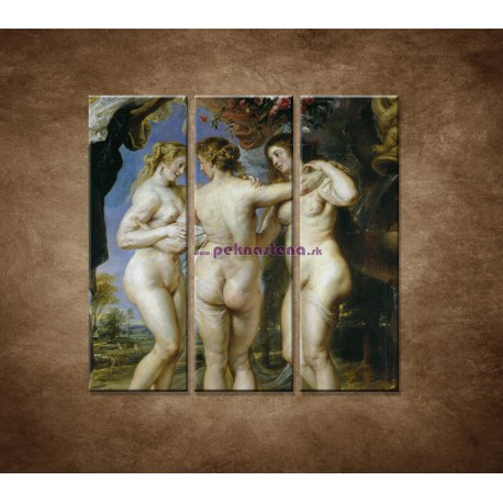 Obrazy na stenu - Reproduckia - Rubens - Tri grácie - 3dielny 90x90cm