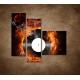 Obrazy na stenu - Platňa v plameňoch - 3dielny 110x90cm