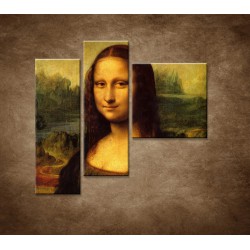 Obrazy na stenu - Mona Lisa - 3dielny 110x90cm