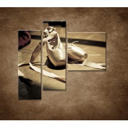 Obrazy na stenu - Baletná obuv - 3dielny 110x90cm