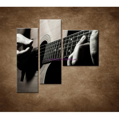 Obrazy na stenu - Gitarista - 3dielny 110x90cm