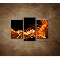 Obrazy na stenu - Oheň a dym - 3dielny 75x50cm