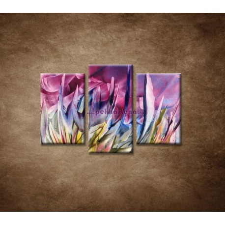 Obrazy na stenu - Abstraktný kvet - 3dielny 75x50cm