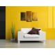 Obrazy na stenu - Žlto-oranžová abstrakcia - 3dielny 75x50cm