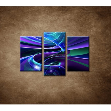 Obrazy na stenu - Modré abstraktné pozadie - 3dielny 75x50cm