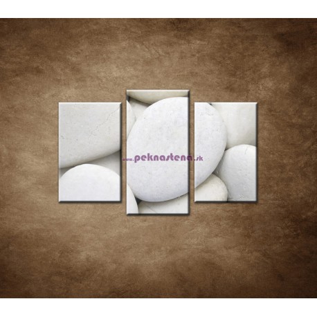 Obrazy na stenu - Biele kamene - 3dielny 75x50cm