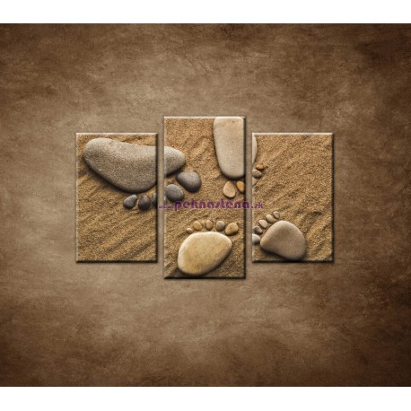 Obrazy na stenu - Nohy z kamienkov - 3dielny 75x50cm