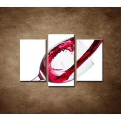 Obrazy na stenu - Červené víno - 3dielny 75x50cm
