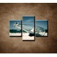 Obrazy na stenu - Loď vo fľaši - 3dielny 75x50cm