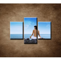 Obrazy na stenu - Relax pri mori - 3dielny 75x50cm