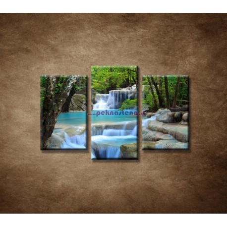 Obrazy na stenu - Horský potok - 3dielny 75x50cm
