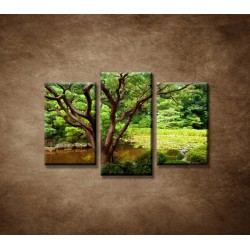Obrazy na stenu - Japonská záhrada - 3dielny 75x50cm