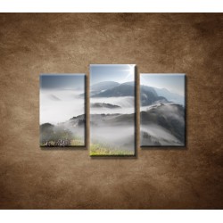 Obrazy na stenu - Mraky nad horami - 3dielny 75x50cm