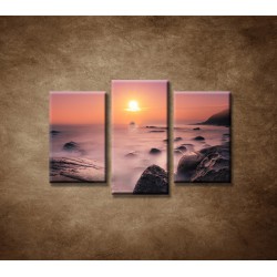 Obrazy na stenu - Východ slnka na pobreží - 3dielny 75x50cm