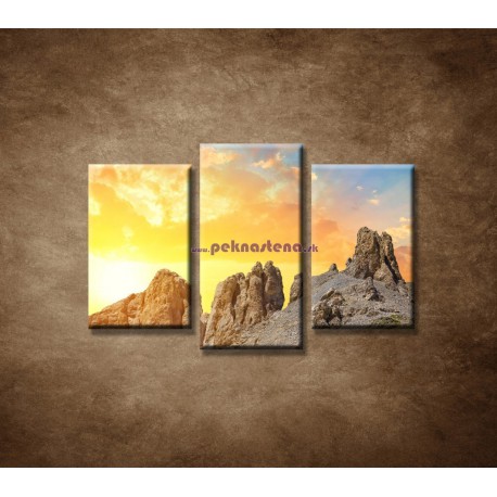 Obrazy na stenu - Hory pri západe - 3dielny 75x50cm