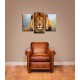 Obrazy na stenu - Leví kráľ - 3dielny 75x50cm