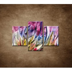 Obrazy na stenu - Abstraktný kvet - 3dielny 90x60cm