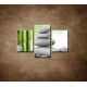Obrazy na stenu - Kamene a bambus  - 3dielny 90x60cm