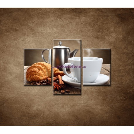 Obrazy na stenu - Raňajky - 3dielny 90x60cm