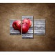 Obrazy na stenu - Červené jablká  - 3dielny 90x60cm