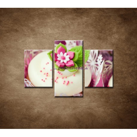 Obrazy na stenu - Svadobné koláčiky - 3dielny 90x60cm