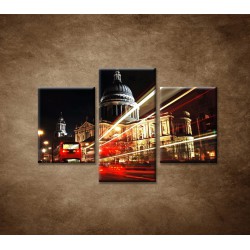 Obrazy na stenu - Nočný Londýn - 3dielny 90x60cm