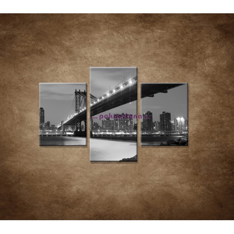 Obrazy na stenu - Manhattanský most  - 3dielny 90x60cm
