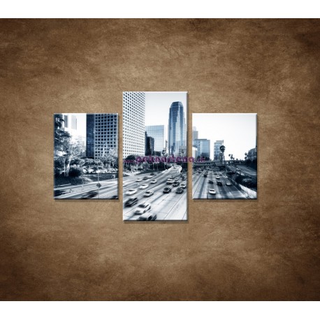Obrazy na stenu - Mesto a diaľnica  - 3dielny 90x60cm