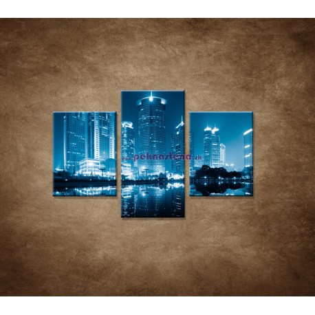 Obrazy na stenu - Shanghai  - 3dielny 90x60cm