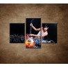 Obrazy na stenu  - Gitaristka - 3dielny 90x60cm
