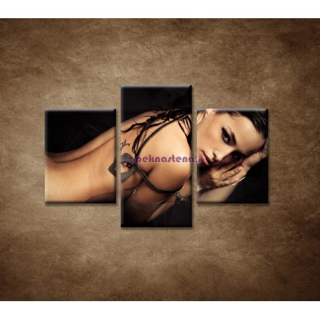 Obrazy na stenu - Zmyselná žena - 3dielny 90x60cm