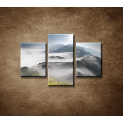 Obrazy na stenu - Mraky nad horami  - 3dielny 90x60cm