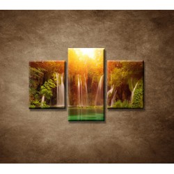 Obrazy na stenu - Vodopád 3 - 3dielny 90x60cm