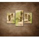 Obrazy na stenu - Levia rodinka - 3dielny 90x60cm