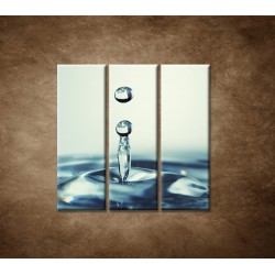 Obrazy na stenu - Kvapka vody - 3dielny 90x90cm