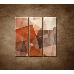 Obrazy na stenu - Hnedá abstrakcia - 3dielny 90x90cm