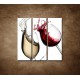 Obrazy na stenu - Biele a červené víno - 3dielny 90x90cm