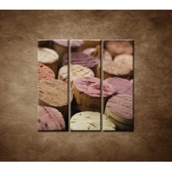 Obrazy na stenu - Korky od vína - 3dielny 90x90cm