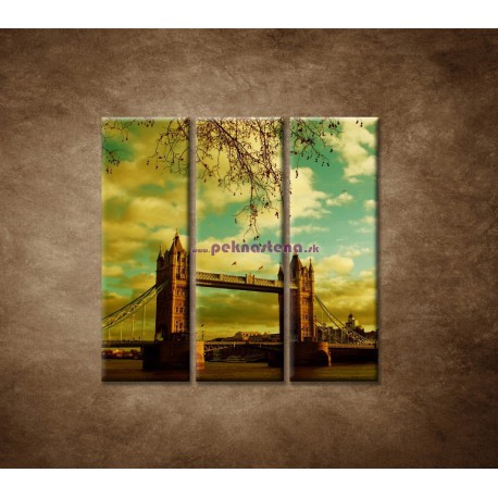 Obrazy na stenu - Londýn - Tower Bridge - 3dielny 90x90cm