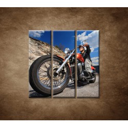 Obrazy na stenu - Motorkár - 3dielny 90x90cm