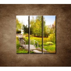 Obrazy na stenu - Zelený park - 3dielny 90x90cm
