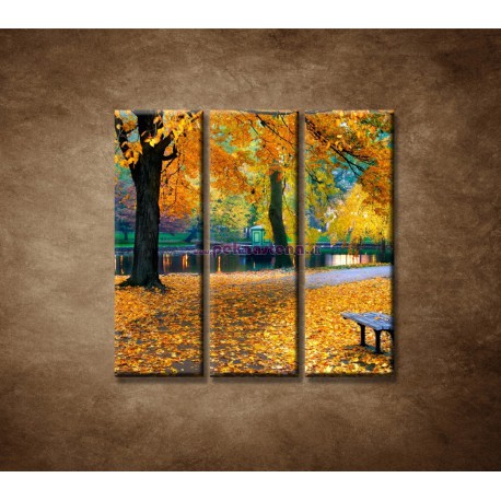 Obrazy na stenu - Bostonský park - 3dielny 90x90cm