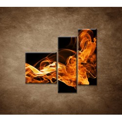 Obrazy na stenu - Oheň a dym - 3dielny 110x90cm